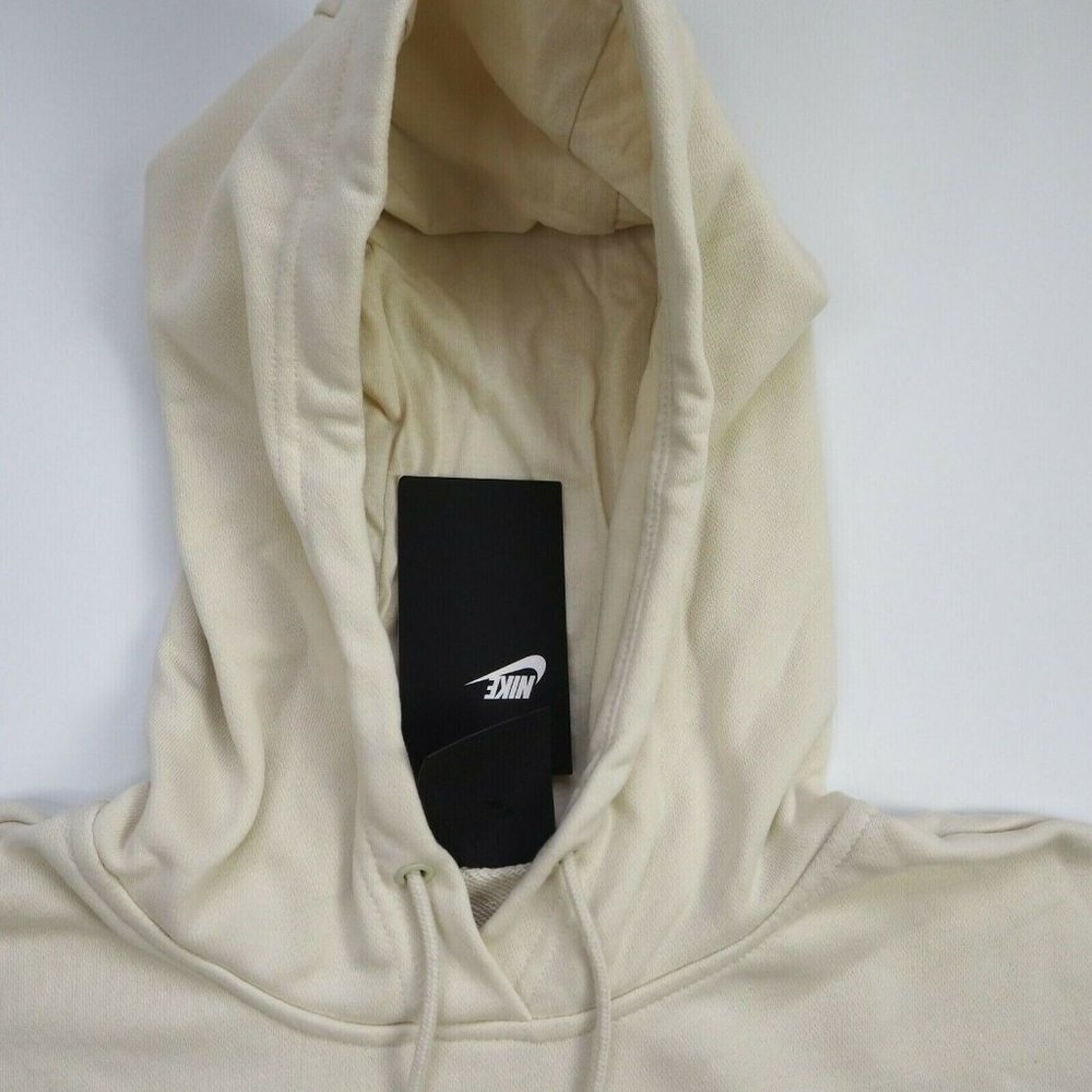 Nike French Terry Womens Hoodie Pullover Beige Athletic Sport - Picture 2 of 9